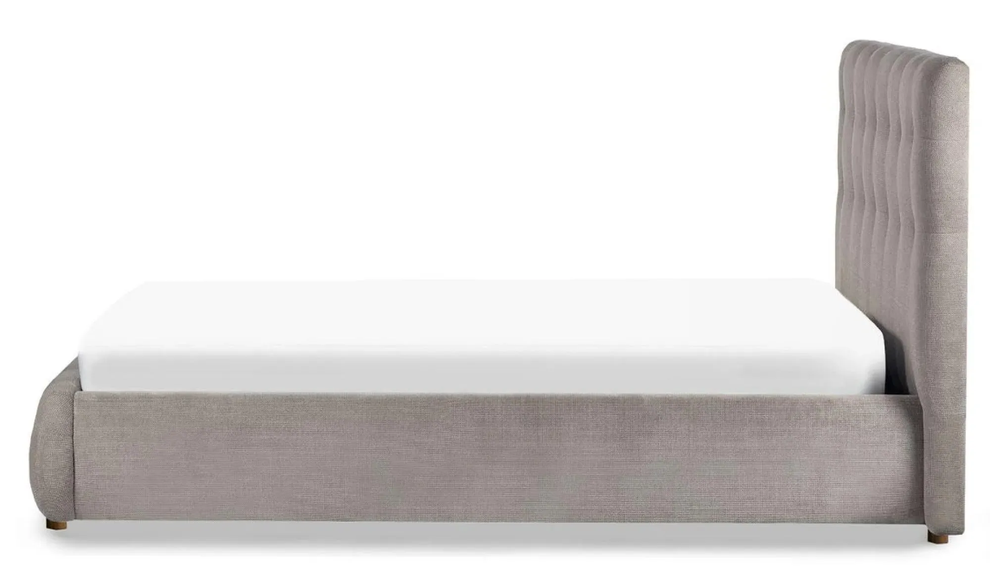 Odette Fabric Bed - Taupe