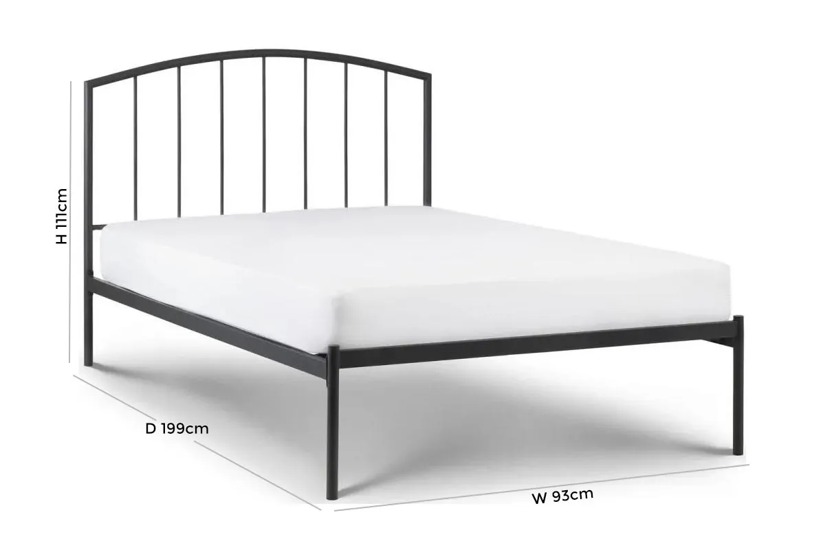 Onyx Metal Bed Frame - Grey