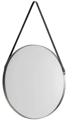 Opera Round Hanging Mirror - Antique Silver image
