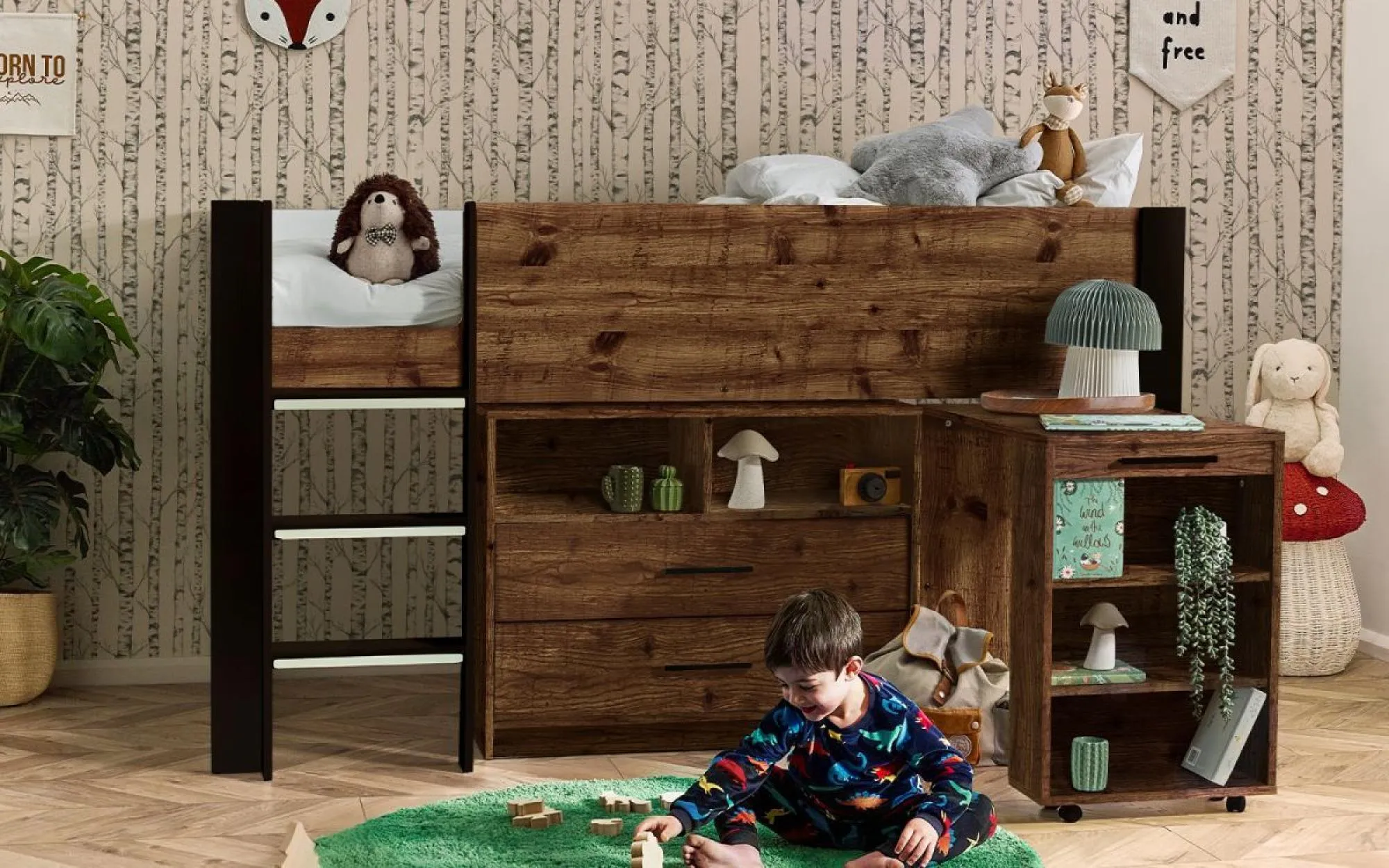 Otis Midsleeper Bed - Brown