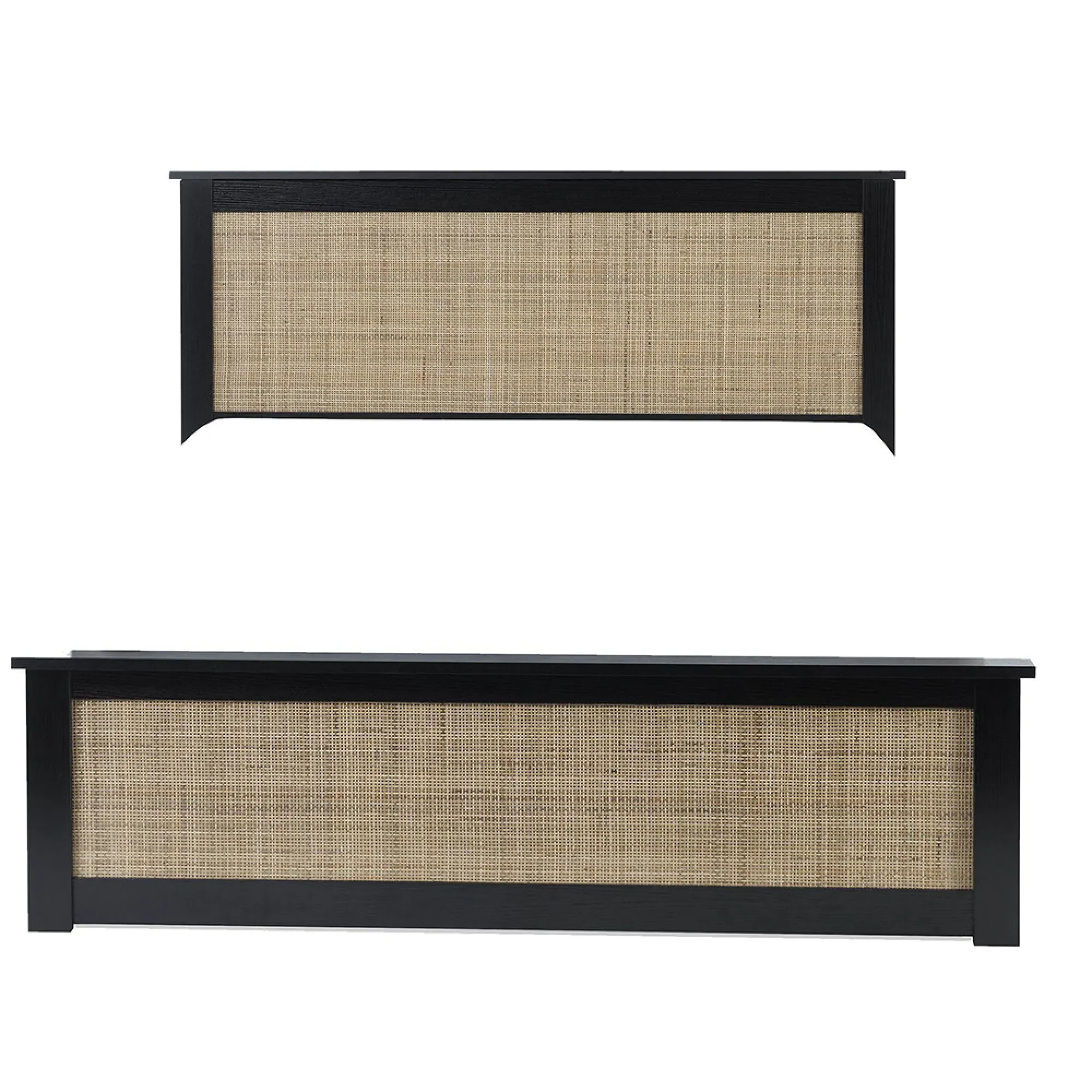 Padstow Ottoman Bed with Storage - Black, Rattan