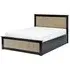 Padstow Ottoman Bed with Storage - Black, Rattan