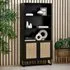Padstow Tall Bookcase - Black, Rattan