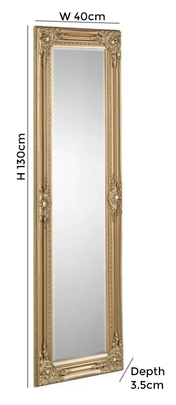 Palais Rectangular Leaner Mirror - Gold