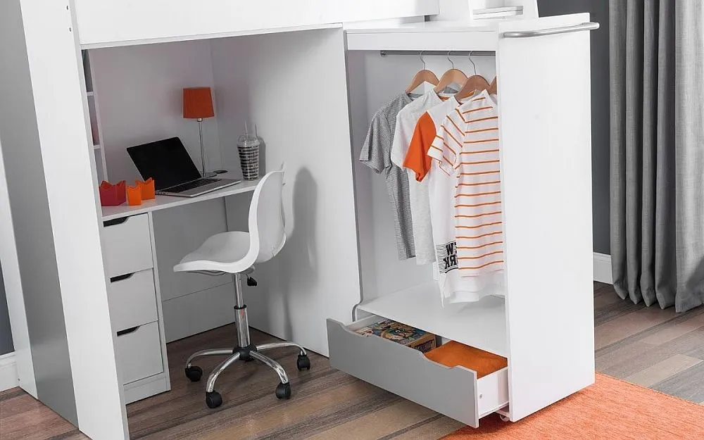 Pegasus High Sleeper Bed - Matt White