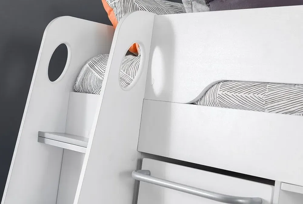 Pegasus High Sleeper Bed - Matt White