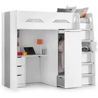 Pegasus High Sleeper Bed - Matt White