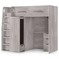 Pegasus Highsleeper Bed - Grey Oak