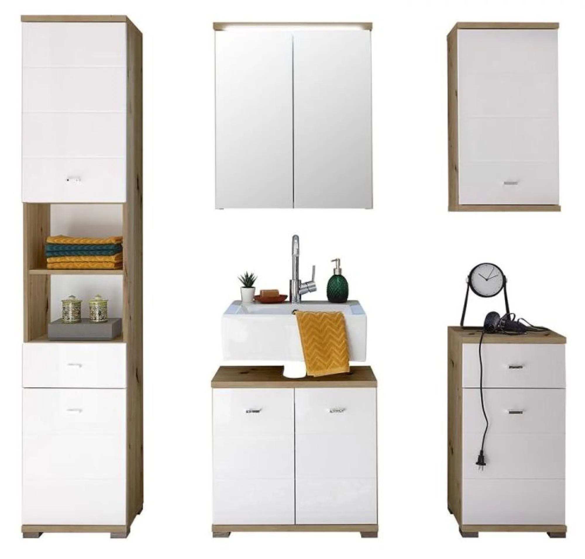 Pool 1 Door Storage Cabinet - White Gloss