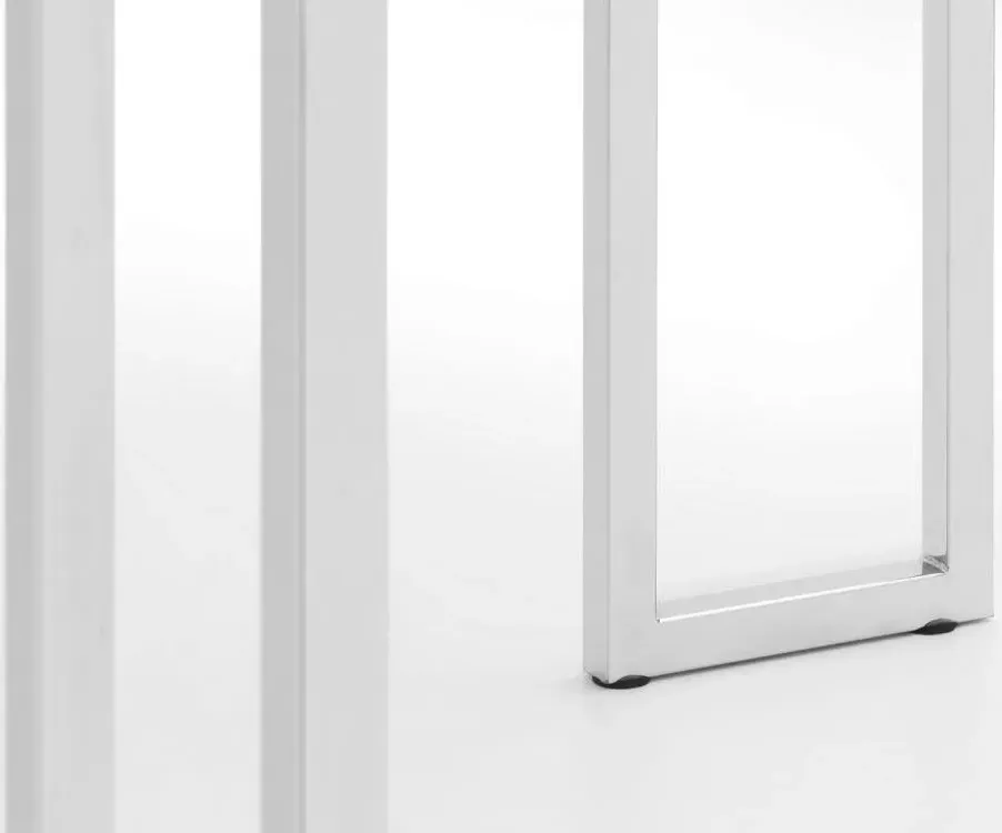 Positano White Marble Effect 6-Seater Dining Table - White