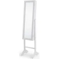 Prima 1 Door Jewellery Mirror - White