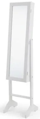 Prima 1 Door Jewellery Mirror - White image