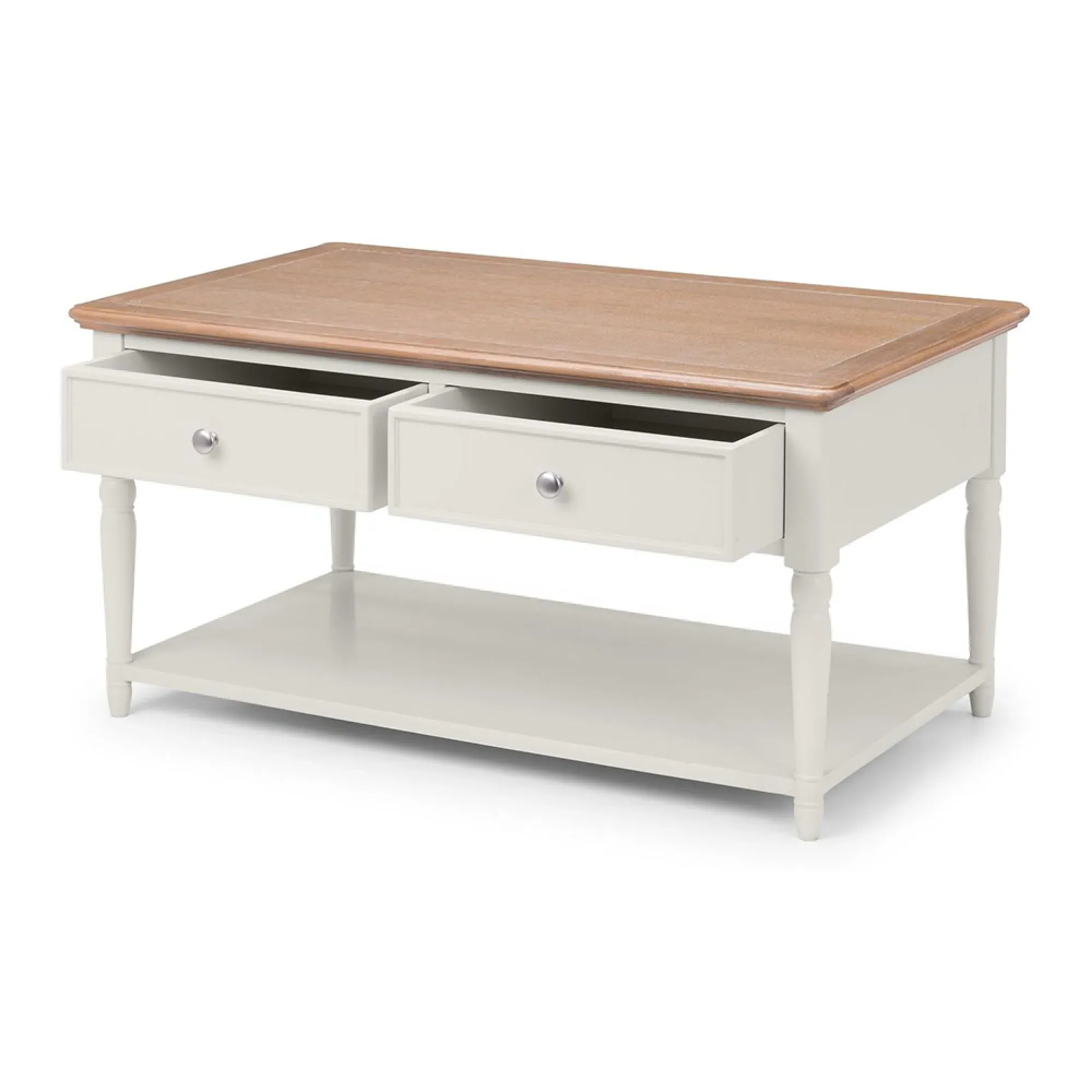 Provence 2 Drawer Coffee Table - Grey