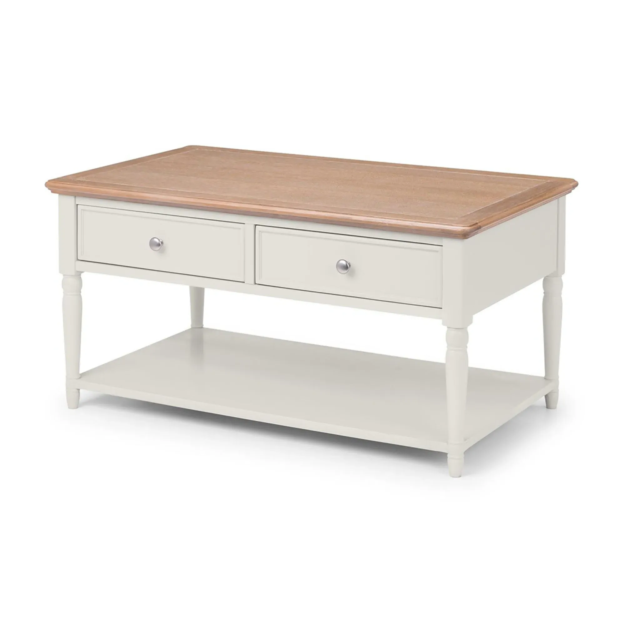 Provence 2 Drawer Coffee Table - Grey