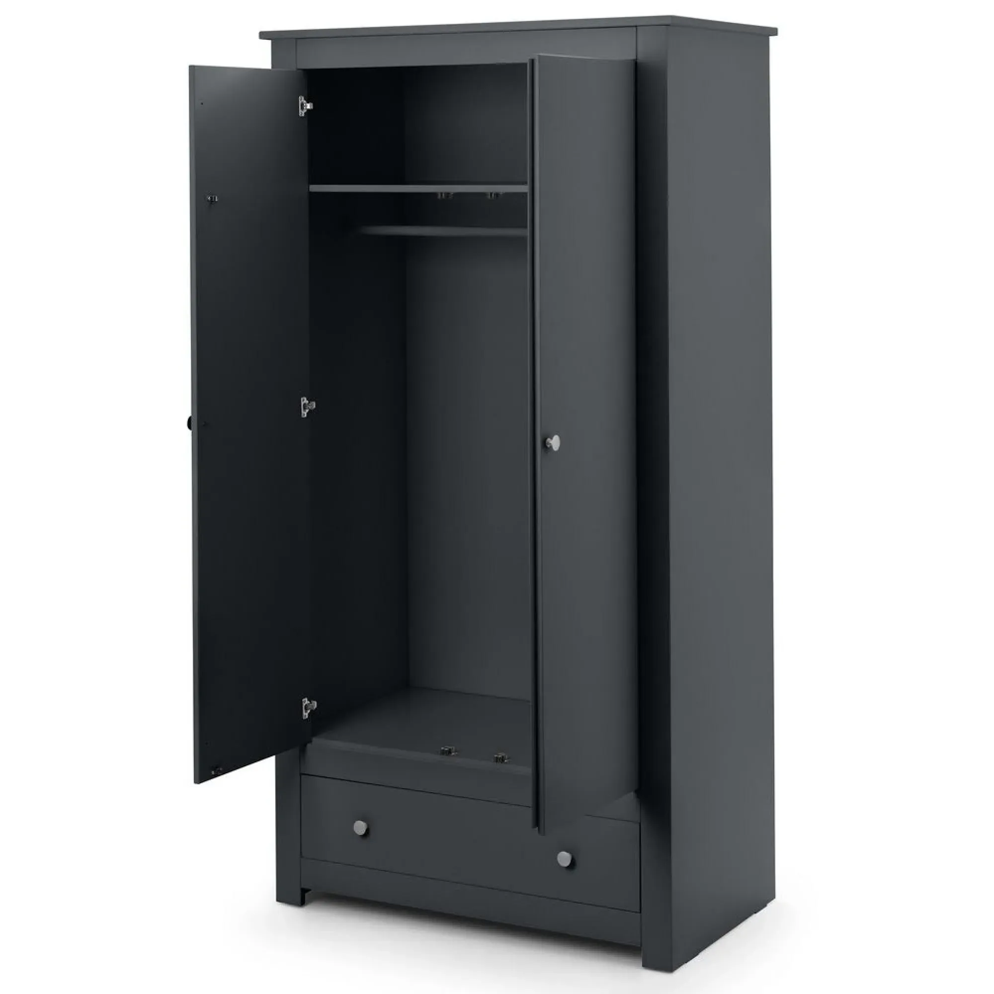 Radley 2 Door Double Wardrobe with Drawer - Anthracite