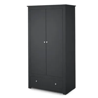 Radley 2 Door Double Wardrobe with Drawer - Anthracite image
