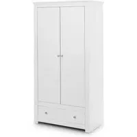 Radley 2 Door Double Wardrobe with Drawer - White