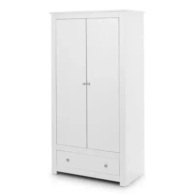 Radley 2 Door Double Wardrobe with Drawer - White