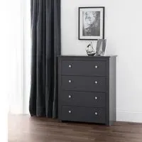 Radley 4 Drawer Chest - Dark Grey