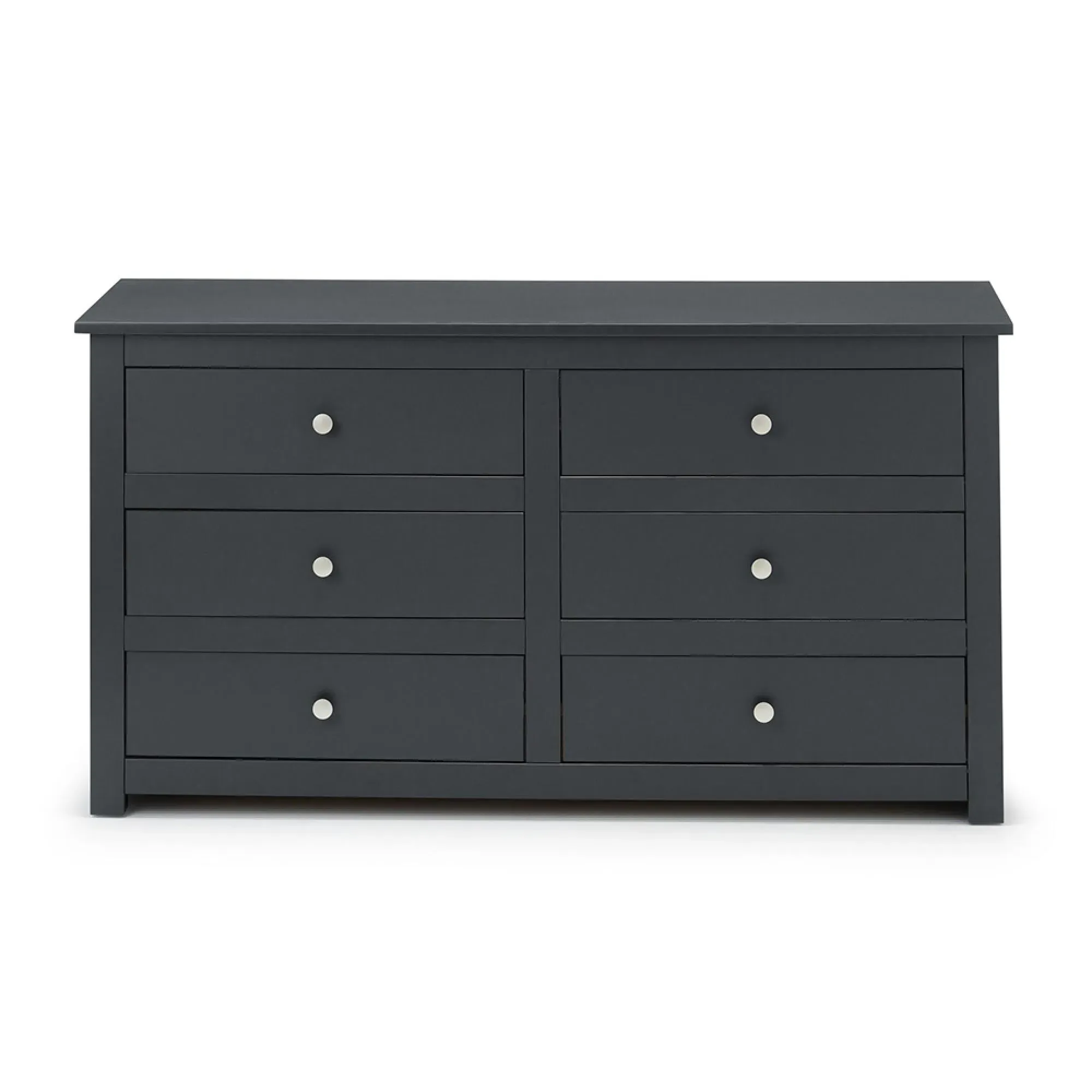 Radley 6 Drawer Wide Chest - Dark Grey
