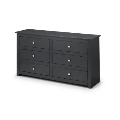 Radley 6 Drawer Wide Chest - Dark Grey image