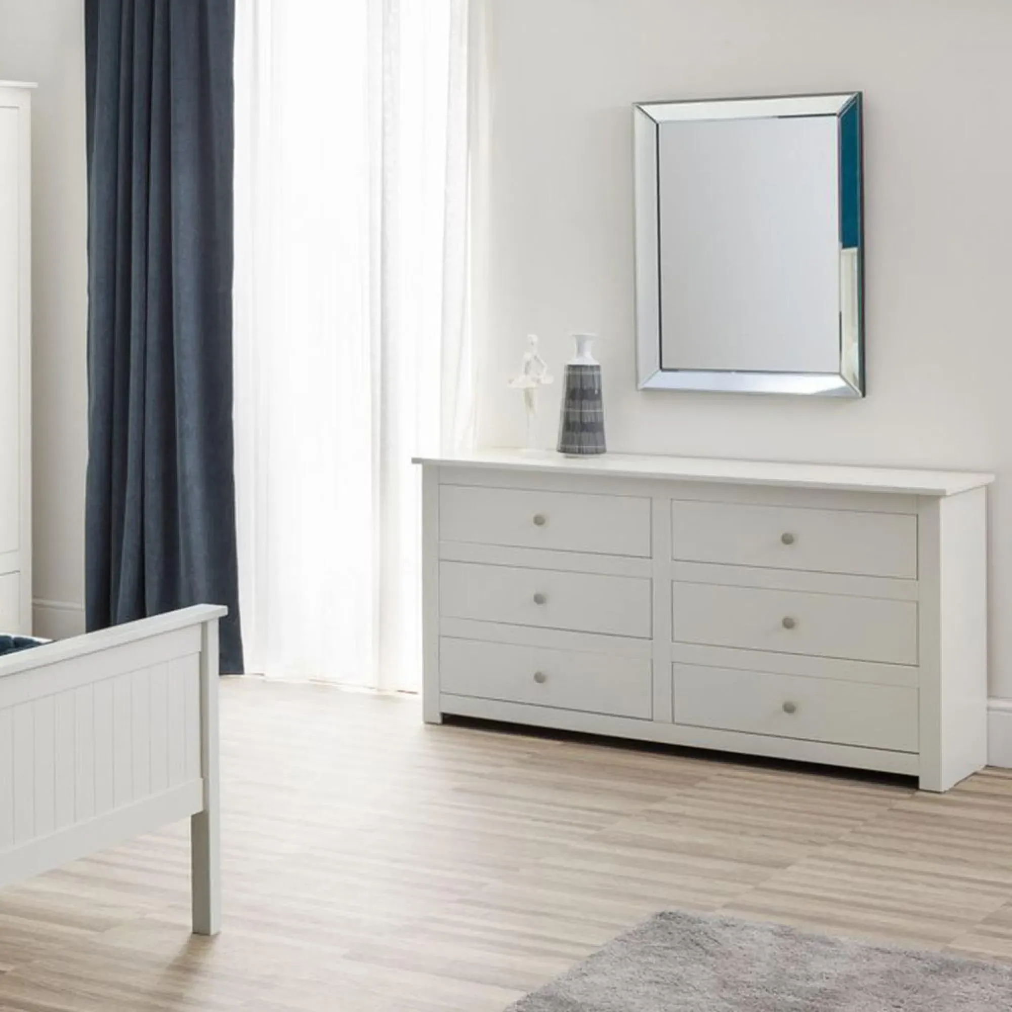 Radley 6 Drawer Wide Chest - White