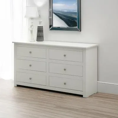 Radley 6 Drawer Wide Chest - White