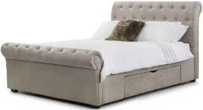 Ravello King Size Storage Bed - Grey, Fabric image