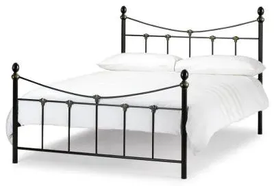 Rebecca King Size Metal Bed Frame - Black