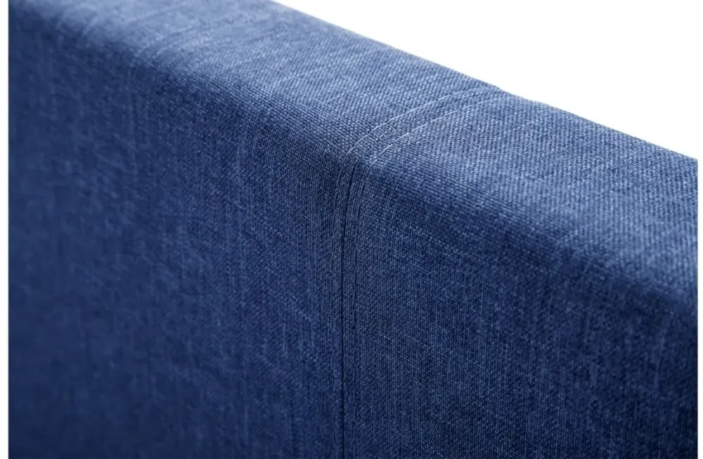 Rialto Fabric Bed Frame - Dark Blue, Linen
