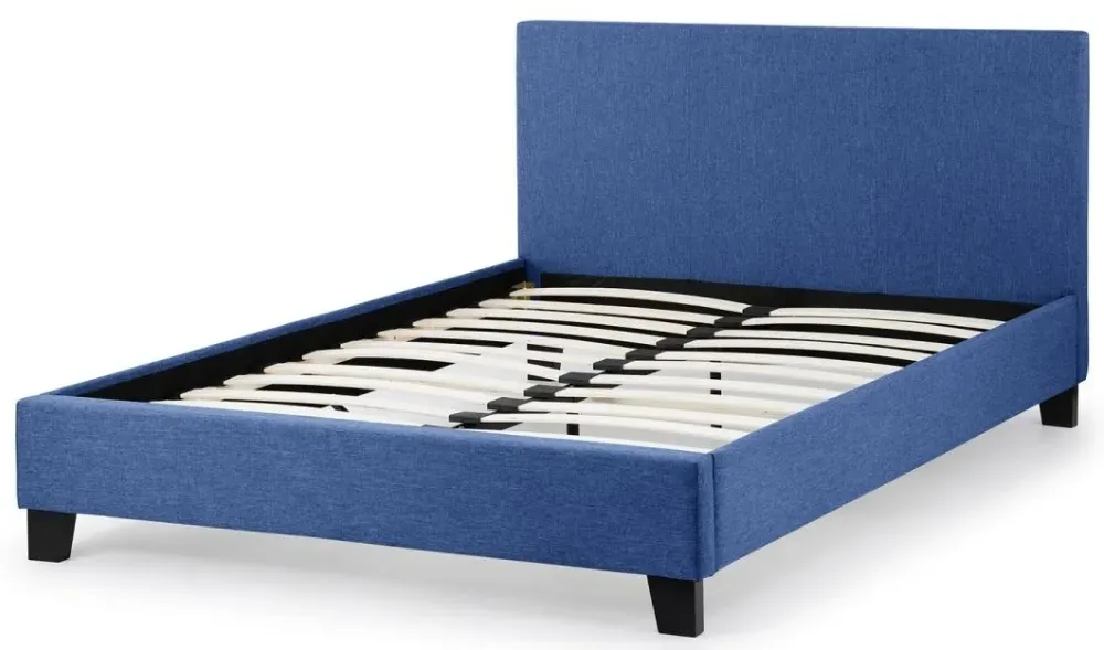 Rialto Fabric Bed Frame - Dark Blue, Linen