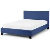 Rialto Fabric Bed Frame - Dark Blue, Linen