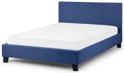 Rialto Fabric Bed Frame - Dark Blue, Linen image