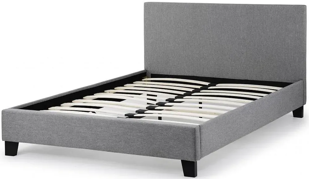 Rialto Fabric Bed Frame - Light Grey, Linen