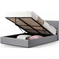 Rialto Ottoman Storage Bed with Lift-Up - Light Grey, Fabric