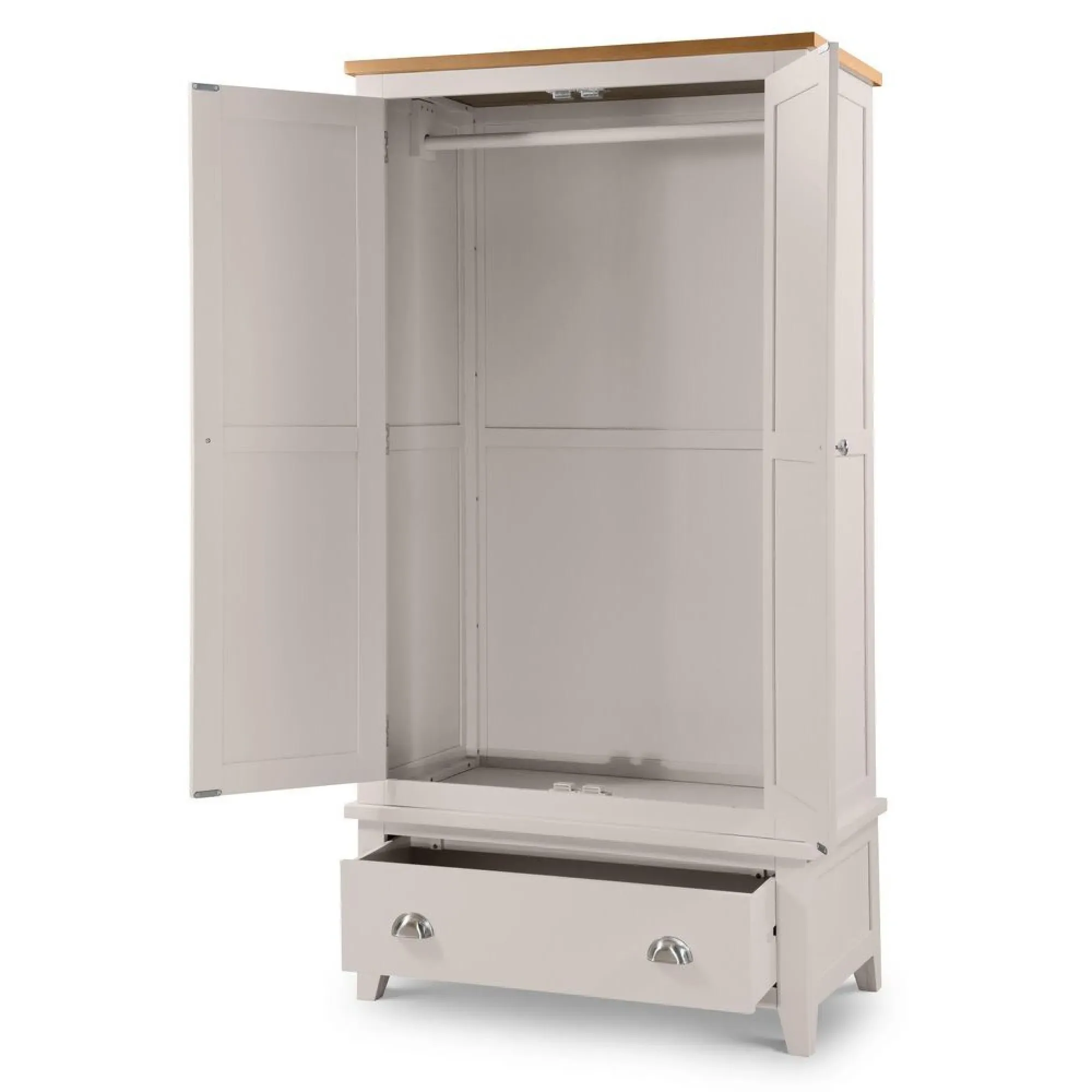 Richmond 2 Door 1 Drawer Double Wardrobe - Grey