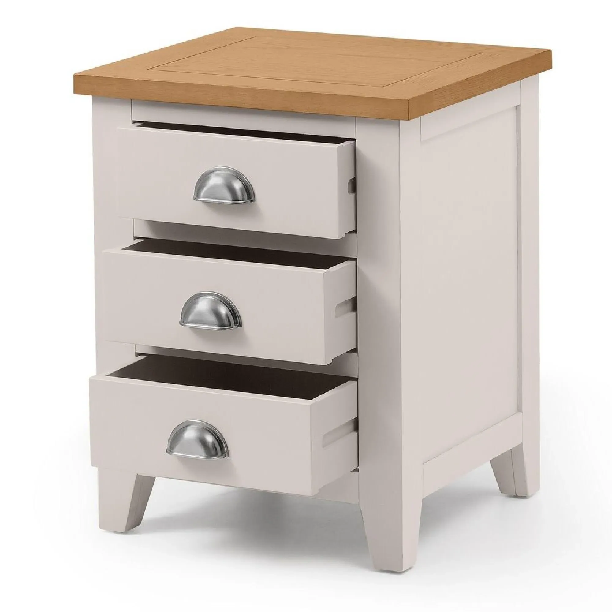 Richmond 3 Drawer Bedside Cabinet - Grey