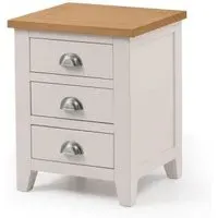 Richmond 3 Drawer Bedside Cabinet - Grey