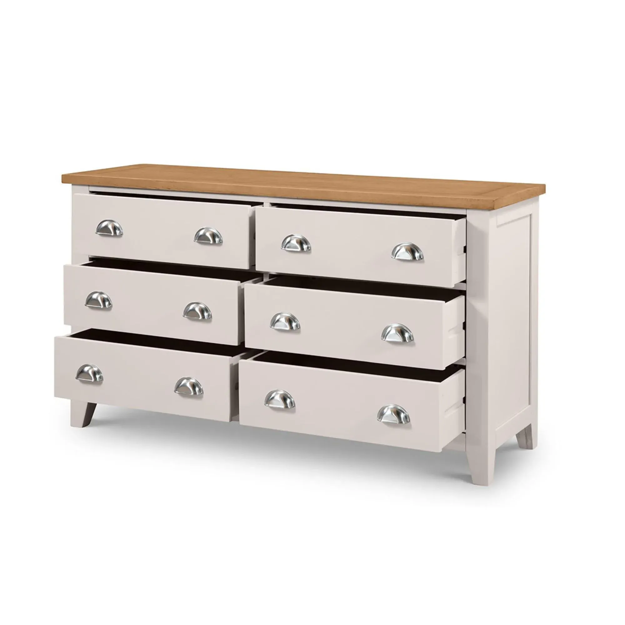 Richmond 6 Drawer Wide Chest - Grey