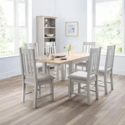Richmond 6-Seater Flip Top Extending Dining Table - Grey image