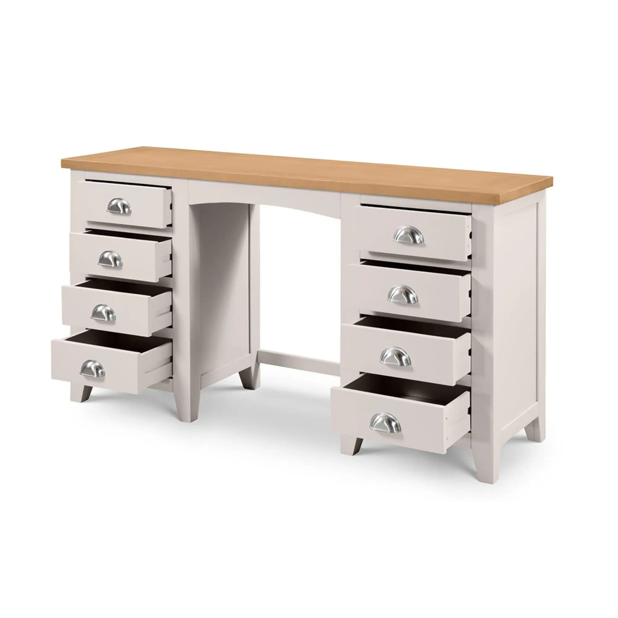 Richmond 8 Drawer Dressing Table - Grey