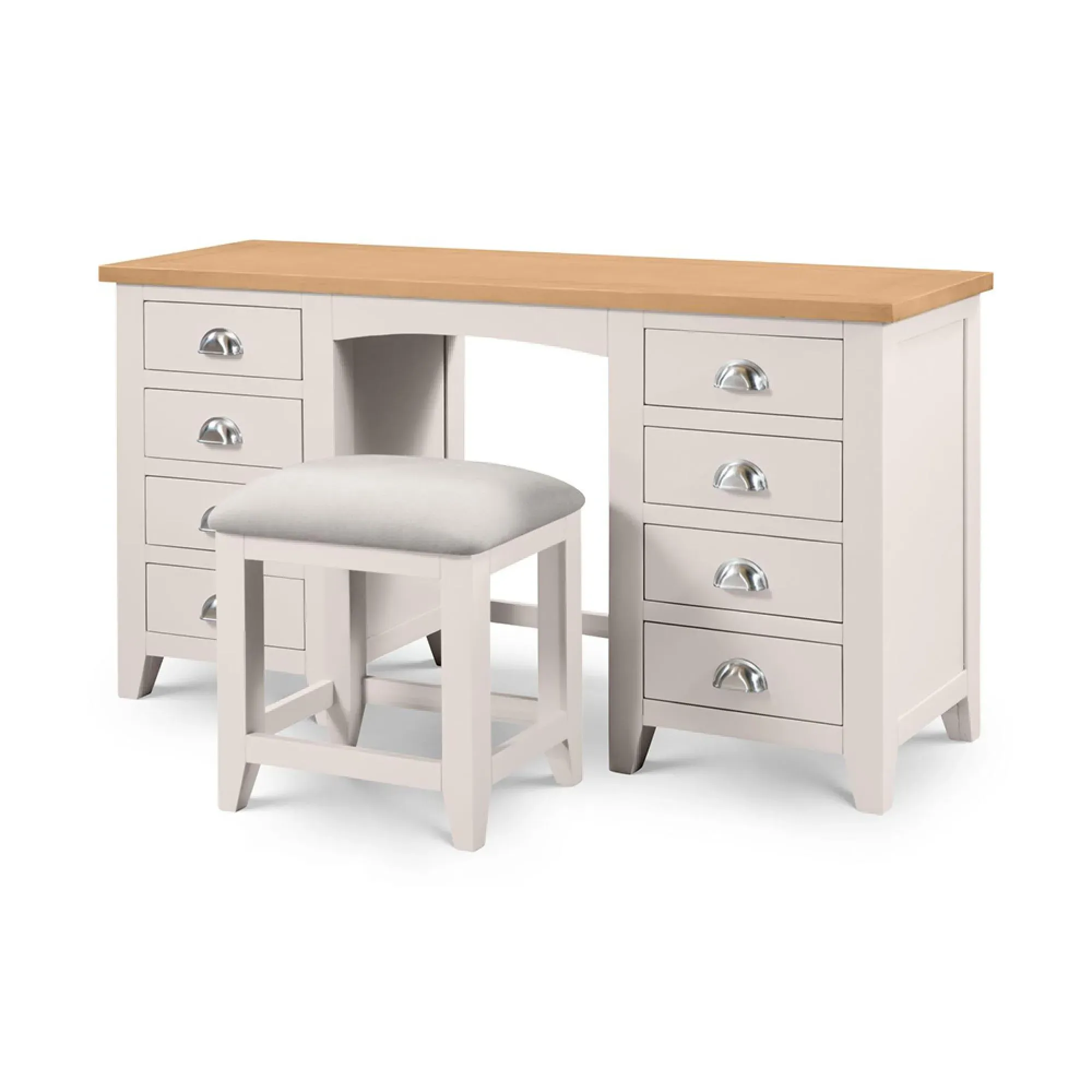 Richmond 8 Drawer Dressing Table - Grey