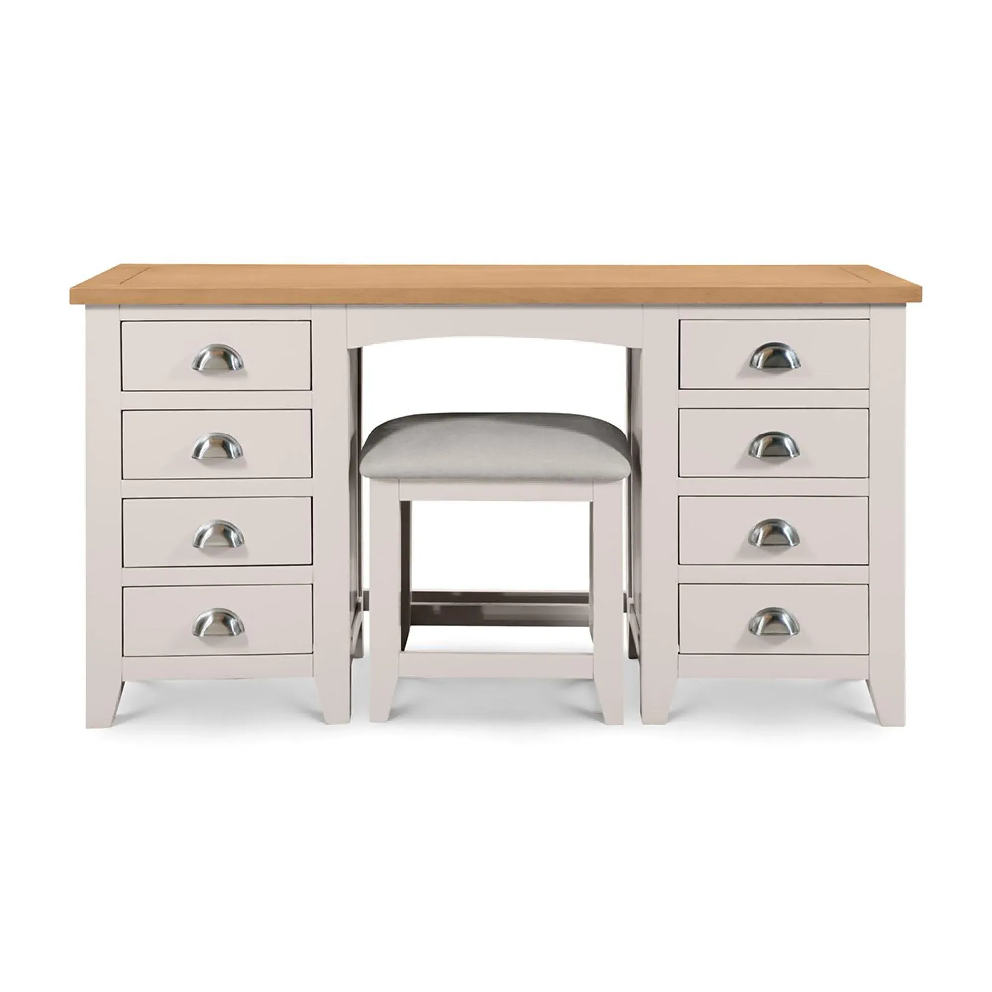 Richmond 8 Drawer Dressing Table - Grey