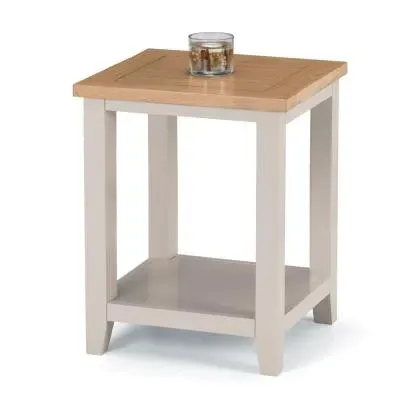 Richmond Lamp Table with Shelf - Grey