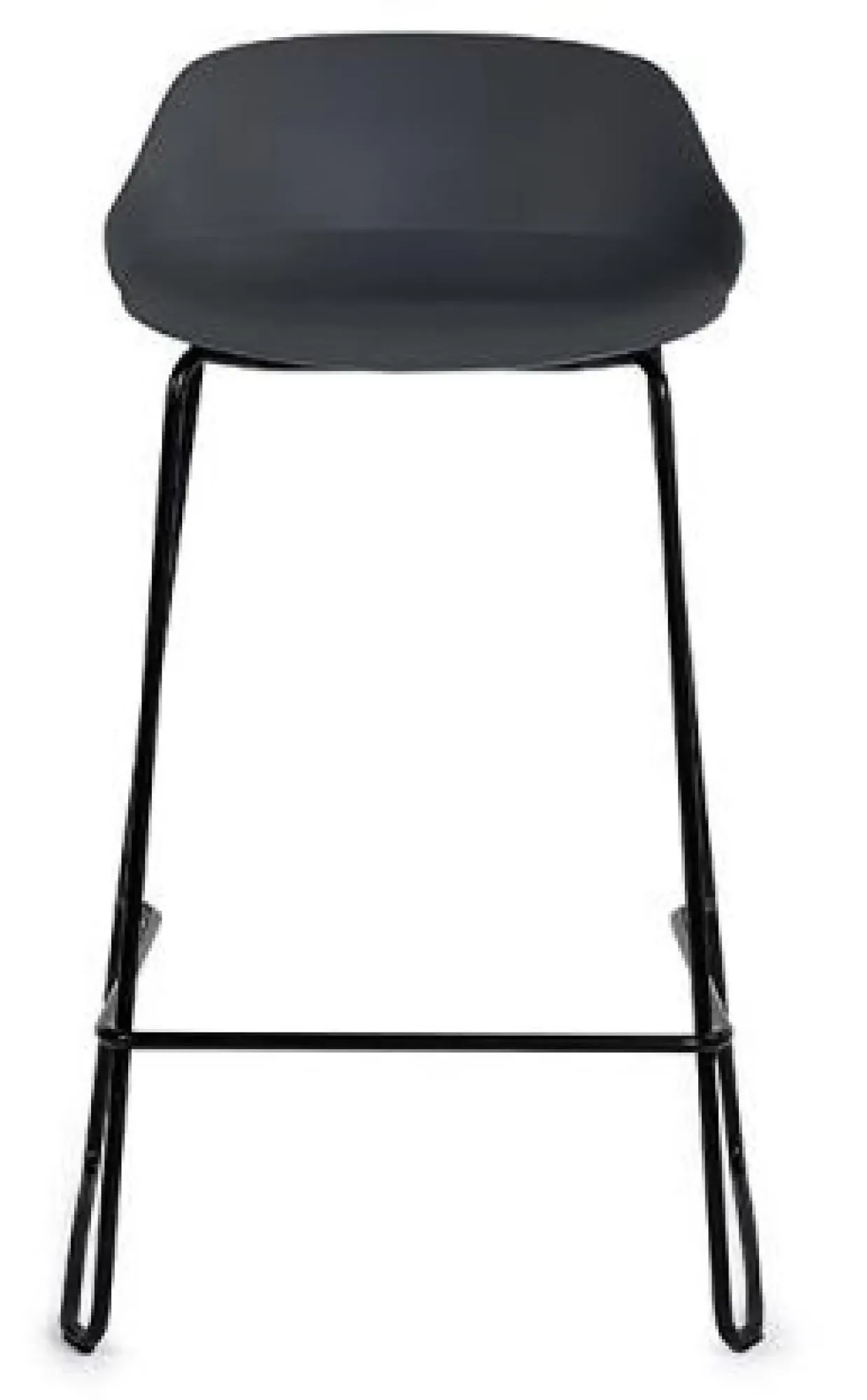 Rocco Barstool Set of 2 - Dark Grey, Plastic