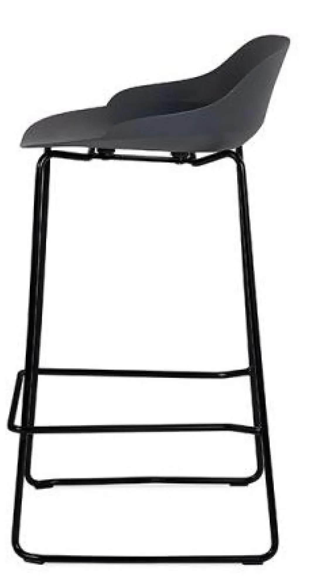 Rocco Barstool Set of 2 - Dark Grey, Plastic