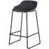 Rocco Barstool Set of 2 - Dark Grey, Plastic