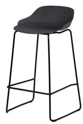 Rocco Barstool Set of 2 - Dark Grey, Plastic image