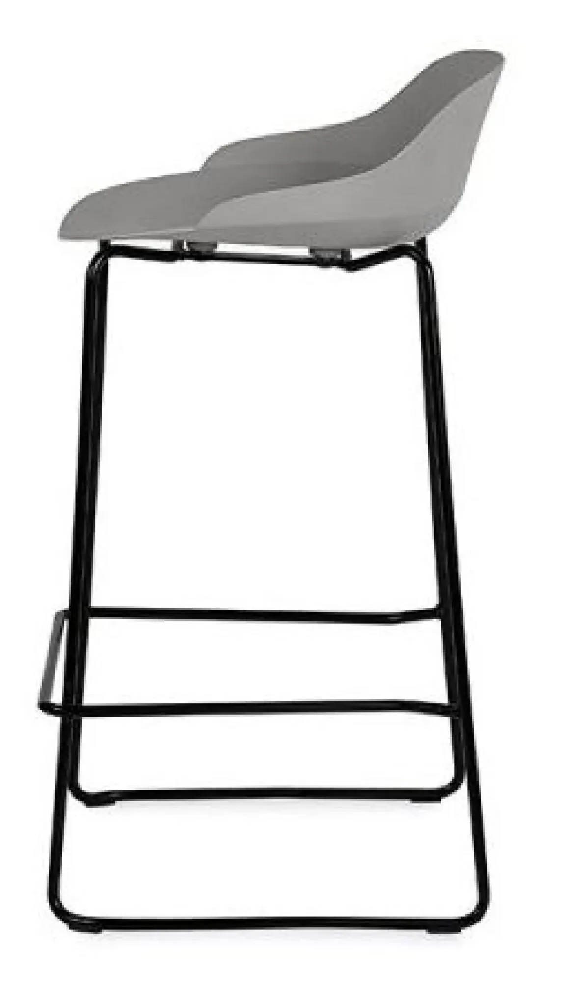 Rocco Barstool Set of 2 - Light Grey, Plastic