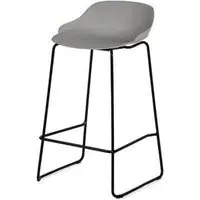 Rocco Barstool Set of 2 - Light Grey, Plastic